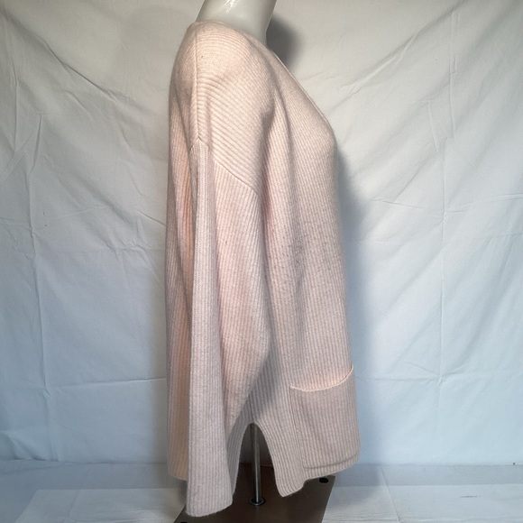Vintage Adele Joyce Pink Lambswool Angora Ribbed Knit Cardigan Sweater Women’s - Picture 4 of 15